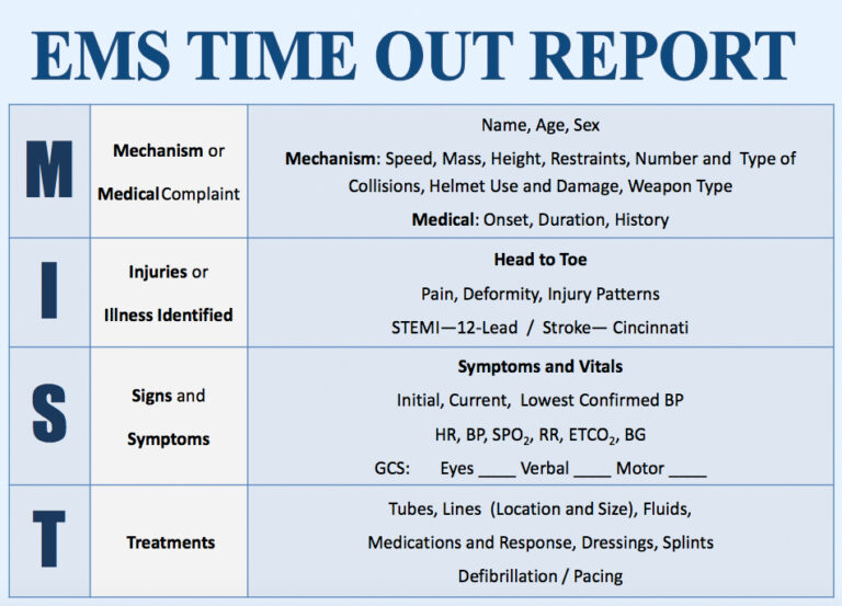EMS Report in Medical Summaries